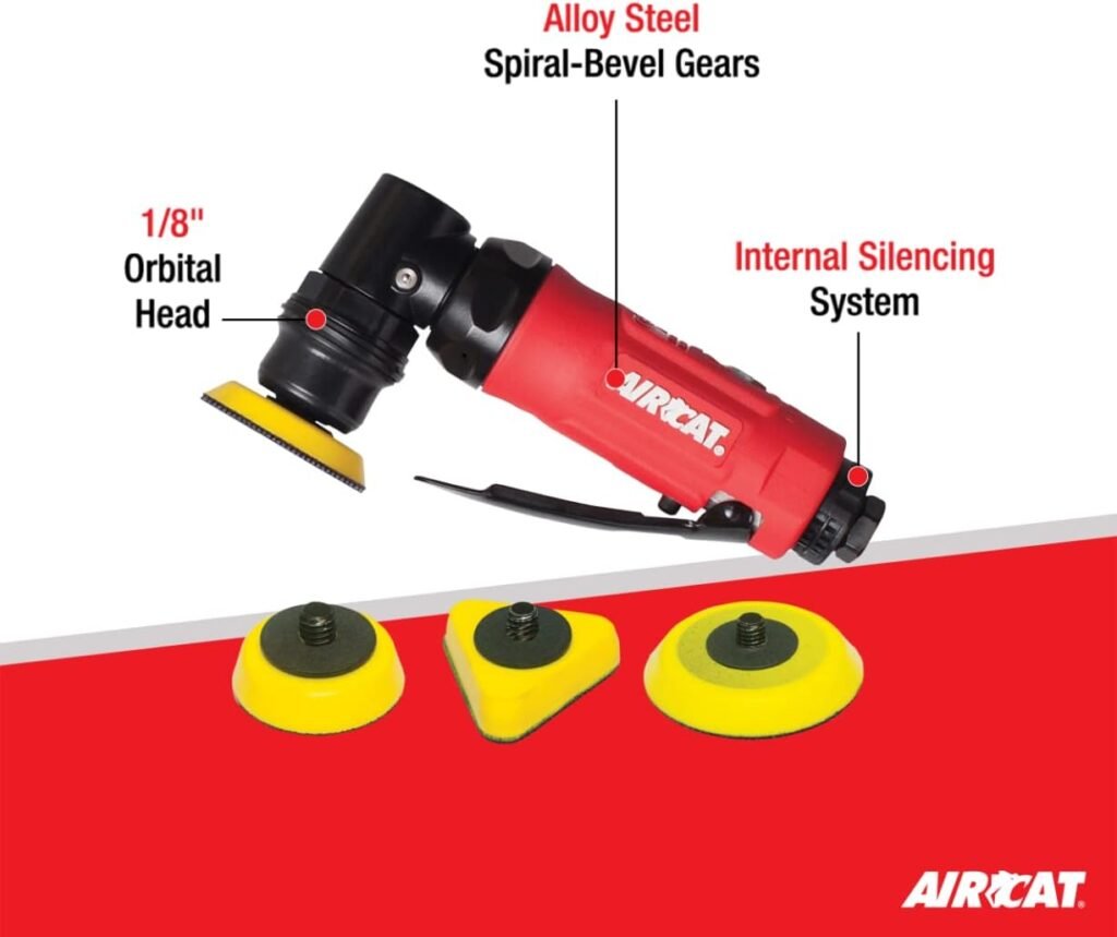 AIRCAT Pneumatic Tools 6320: Spot Sander and Polisher with Internal 1/8-Inch Orbital Head 13,000 RPM