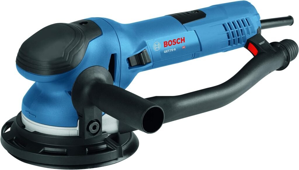 Bosch Power Tools - GET75-6N - Electric Orbital Sander, Polisher - 7.5 Amp, Corded, 6 Disc Size - features Two Sanding and RS6046 Hard Hook--Loop Sander Backing Pad